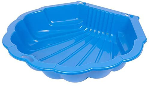 URBN-TOYS Bac à sable en plastique en forme de coquillage pour jardin, piscine (bleu)
