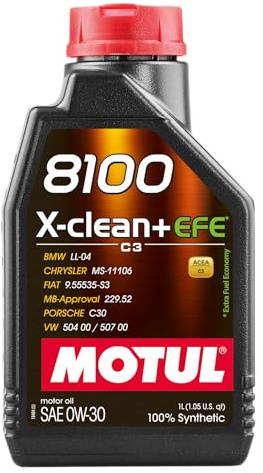 MOTUL Motoröl 0W-30 8100 Motor Öl ACEA C3 X-CLEAN+ EFE 1L