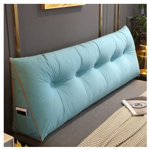 Llchaensc Kopfende Großes Rückenkissen Bequemes Lesekissen Und Rückenteil Im Bett, 2 in 1 Rückenlehne Und Kopfkissen, Langes XXL Kissen Für Sofa Couch Wand,D,60x50x20cm