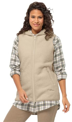 Jack Wolfskin Damen High Curl Long Vest Weste, Anis, XS EU