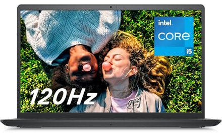 Dell Inspiron 15 (3520) Laptop - 15.6 Inch FHD 120Hz, Intel Core i5-1235U, 16GB RAM, 512GB SSD, Intel Iris Xe Graphics, Windows 11 Home, English UK Keyboard - Carbon Black