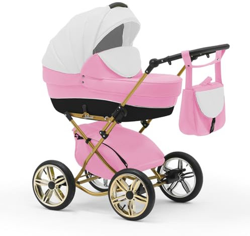 Elcar Klassischer Kinderwagen Sorento Gold 2 in 1 inkl. Sportsitz in 19 Farben