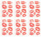 Rote Lippen Tattooaufkleber - Temporäre Lippensticker - 6er Pack Kuss- - Wasserfest Für Mädchen - Frauen Und Kinder - Ideale Dekoration Für Besondere Anlässe