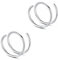 Decentraland 2 Stück 20G Durchmesser 8 mm Silber Doppelring Septum Nasenring Knorpel Aus Hypoallergenem Chirurgenstahl Nasen Lippen Tragus Ohrring Piercing Schmuck Für Damen Und Herren