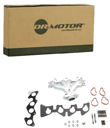 DR.MOTOR AUTOMOTIVE DRM188201S Abgaskrümmer mit Dichtungen mit Befestigungsmaterial mit Schrauben Kompatibel mit RENAULT Clio 2 BB0/1/2, CB0/1/2 7700873358 8200191350 8200725575