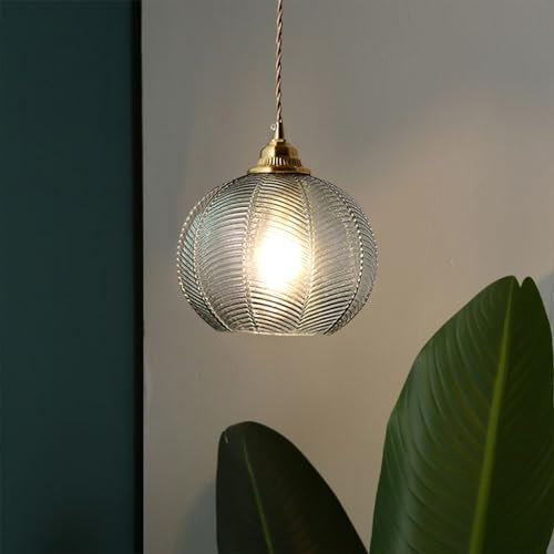 HEYUN Suspension En Verre Vert Abat-Jour Moderne Lampe Pendante Ajustable E27 Hauteur Réglable Moderne En Verre Vert Abat-Jour Pour Table À Manger Cuisine Salle À Manger Salon (Color : 20cm)