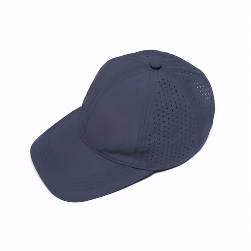 Djfkey Atmungsaktive Mikrofaser-Baseballkappe mit Einstellung, leicht für Outdoor-Sport (Grau), marineblau, One size