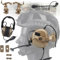 XiaGuo Casque Tactique avec Amplification du Son Et avec Microphone,Protection Auditive pour Chasse Airsoft Paintball Et Activités Militaires Adaptateur De Rail Inclus