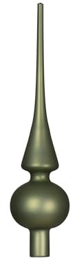 Kaemingk Christbaumspitze Glas 26cm hoch D=6cm Weihnachtsbaumspitze matt - Christbaumschmuck & Weihnachtsbaumschmuck - Rosmarin