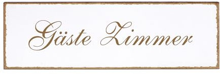 Dekolando Deko Türschild - Gäste Zimmer - Schild 150 x 50 mm - Schilder Türschilder Namensschilder Wohnung selbstklebend Holzschild Tür Holzschilder