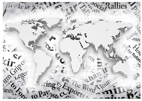 KunstLoft Tapete 'The world of newspapers' 250x175cm Fototapete modern