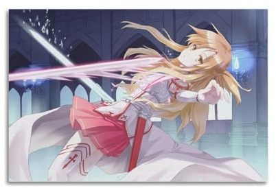 KSOXDAITIP Anime Sword Art Online Asuna-Poster, dekoratives Gemälde, Leinwand, Wandposter und Kunstdruck, moderne Familienschlafzimmer-Dekoration, Poster, 20 x 30 cm