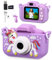 Kinderkamera,Kinder Kamera 1080P Bildschirm Kamera Kinder mit 64GB-Karte Selfie Digitalkamera Kinder Fotoapparat Kinder für 3-12 Jungen Mädchen Geburtstagsgeschenk Weihnachten Spielzeug