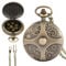 Mini-DND-Würfel-Set mit Bronze-Steampunk-Getriebe-Taschenuhrgehäuse