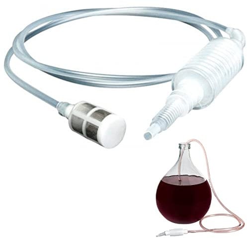 Rakiuty Sifone Filtro Soft Tube, Manuale Sifone Filtro, 2 m Tubo Sifone per Birra, Sifone per Vino Strumento, Riutilizzata, Adatto per la Produzione di Vino, Birra
