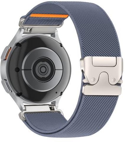 LEIXIUER Elastic Nylon Strap for Samsung Galaxy Watch 7 6 4 5 Strap Men Women 40mm 44mm/Galaxy Watch 6 4 Classic Straps 47mm 43mm 42mm 46mm/5 Pro 45mm/FE, 20mm Stretchy Parachute buckle Watch Band