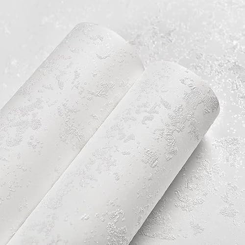 LWLFC Papier Peint Blanc Papier Peint Intissé Sans Raccord Chambre Adulte Intissé 3D Salon Papiers Peints pour Différents Espaces Moderne Luxueux