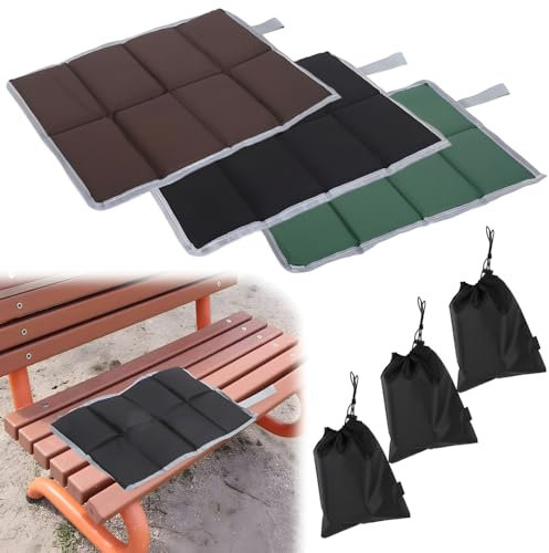 3 Stück Sitzkissen Outdoor Faltbar Mit Aufbewahrungstasche, Sitzunterlage Outdoor Kinder, Sitzkissen Wandern Wasserdicht Für Spielplatz Camping Wandern Picknick, Sitzmatte Wasserabweisend