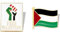NHQZ 2 Piezas de Insignias con la Bandera Palestina alfileres medallas Pulseras adecuadas para los Sombreros