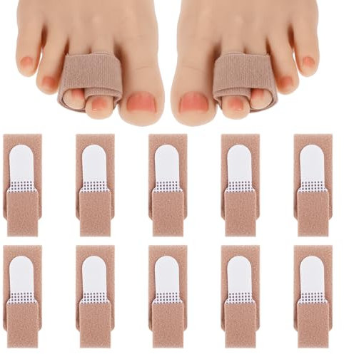 KFHENSOMR Hammerzehenspreizer 10 Stück Hammerzehenkorrektor Zehenschiene für gebrochene Zehen Hammerzehen Korrektoren Hammerzehenschienen Zehenbandagen zur Korrektur von Gebrochenen Zehenbegradiger