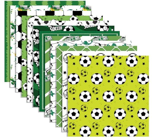 24 Blatt Scrapbooking Dekorpapier Fußball Thema Journal Dekoration Papier für Scrapbooking Planer Album Verpackung