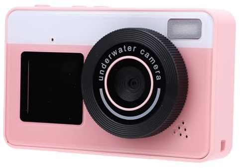 Garsent Digital Camera, 4k 64MP Front Rear Dual Screens Camera, 3 Meter IP68 WaterProofing Vlog Camera with 18X Zoom, Compact Point and Shoot Cameras for Teens Beginners Girls Boys (Rosy)