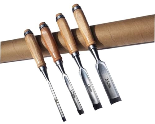 Wood Carving Kit Carpentry Chisel Professional Joinery Half Gouge Flat Woodworking Sculpture Tool Wood Carving Chisels Set Woodcut(Vanadium Steel-Gouge)