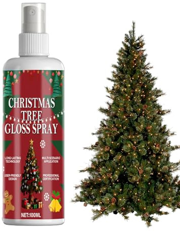 Christbaum Reinigungs-Spray – 100ml | Glanzspray Tannenbaum | Künstlicher Reiniger Für Feiertagsdekoration, Hausdisplay, Tannenzweige Metallkranz Und Einfache Pflege
