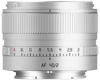TTArtisan AF 40mm F2 Vollformat-Objektiv für E-Mount, leichtes Autofokus-Festbrennweitenobjektiv mit großer Blende F2.0, STM-Motor, kompakt und schnell für Straßen- und Reisefotografie