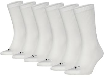 PUMA Unisex Crew-Socken Unisex für Damen Herren Tennissocken 6-er Pack