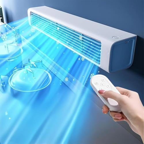 BreezaMax Ac, 2026 New Air Cooler, Upgrade Rechargeable Portable Air Conditioners with Remote Control, 3-Speed Portable, Rapid Cooling & No Drilling & Ultra Quiet, for Bedroom Office