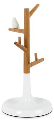 Balvi Support colliers Birdie Couleur bois Organisateur de bijoux à l'apparence d'un arbre avec oisea