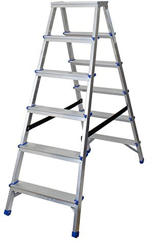 Abbey Aluminium Double Sided Step Ladders 6 Tread