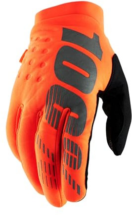 100% Erwachsene Brisker Handschuhe, Orange Schwarz, L