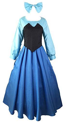 Fanstyle Die kleine Meerjungfrau Kleid Anime Kostüm Weste Bogen Kopfschmuck Cosplay Ariel Prinzessin Kleid 3st …