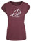 GO HEAVY Oversize Frauen Fitness Work-Out T-Shirt | Kurzarm Yoga Gym Sportshirt | Aufdruck Graphic | Bordeauxrot XS