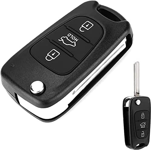 Jadeshay Autoschlüssel Hülle, 3-Tasten-Fernschlüsselanhänger Hülle Schlüssel Hülle Kompatibel mit KIA Rondo Sportage Soul