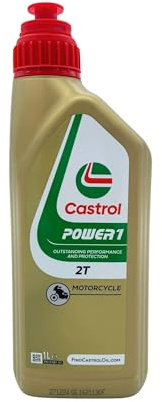 LUBRIALPHA - Olio Motore 2 Tempi Power 1 2T | Protezione Avanzata | Formula Antifumo | Prestazioni Ottimizzate | Per Scooter e Moto | 12x1L