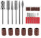 MWOOT Forets à Ongles électriques Bits Set avec Bandes de Ponçage,Foret à diamant Bits à ongles Embouts de Ponceuse à Ongles Polissage Grinder Manucure Pédicure Outil
