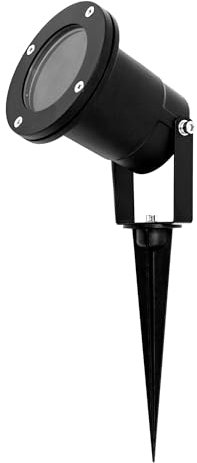 EDO Gartenstrahler mit Erdspieß HORTUS IP65 Schwarz GU10, Außen Wasserdicht Schwenkbar Gartenlamp, Aluminium Gartenleuchte, Außenbeleuchtung für Garten, Terrasse, Pflanzen, Kabel 25cm