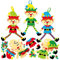 Baker Ross AX398 Christmas Tree Elf Decoration Kits - Pack of 5, Creative Xmas Art and Bead Craft Supplies for Kids to Make and Decorate, Elf