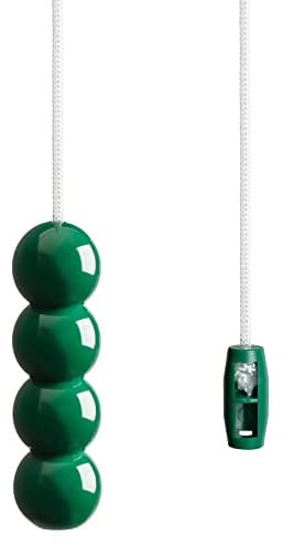 sleeklight Light Pull Cord with a Bead Style Handle in a choice of Bright and Fun Colours. With Ice White Cord. (Racing Green)