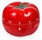 Temporizador Pomodoro de tomate, lindo temporizador mecánico de cuenta atrás de 60 minutos, temporizador de cuerda para cocina, cocina, horneado, aprendizaje, 6,3 x 4,5 cm