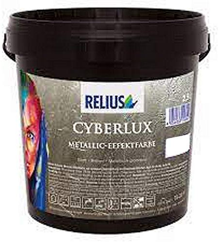 Relius 750ml Cyberlux Metallic-Effektfarbe Silber metallisch glänzend für Innen