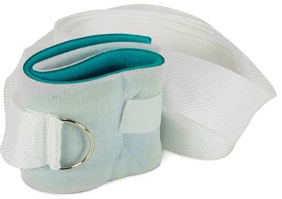 Medi-Inn+ Patientenhalter 36 cm x 8 cm blau/weiß mit Fixierband (1 Paar)