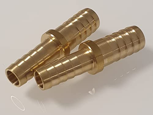 2er Set Messing Schlauchanschluss: Vielseitige Schlauchverbinder und Adapter in verschiedenen Größen, inklusive Reduzierungstücke für Garten und Sanitär (8mm/10mm)