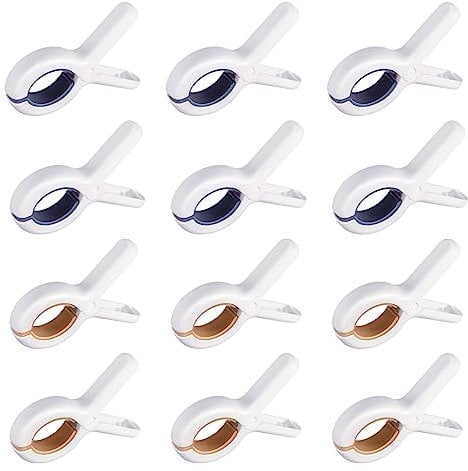 Clip per telo da spiaggia, 12 clip per asciugamani per lettini, grandi mollette per teli da spiaggia, con presa forte, mollette antiscivolo per spiaggia, giardino, piscina