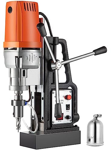 MD50 50mm Kit trapano a colonna magnetico 1680W Trapano elettrico da banco 2900LBS Magnet Force con punte da taglio anulari HSS (Color : MD50, Size : 1)