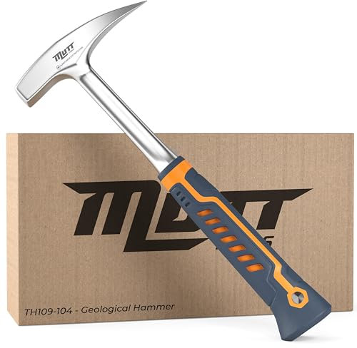 Mutt Tools Geologist Rock Pick Hammer - Heavy Duty 625.7 g Head Weight Rock Hammer Geologie-Werkzeug mit ergonomischem Griff zum Öffnen von Geoden