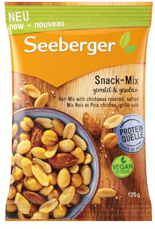 Seeberger Snack-Mix geröstet und gesalzen, Nuss-Mischung (1 x 125 g)